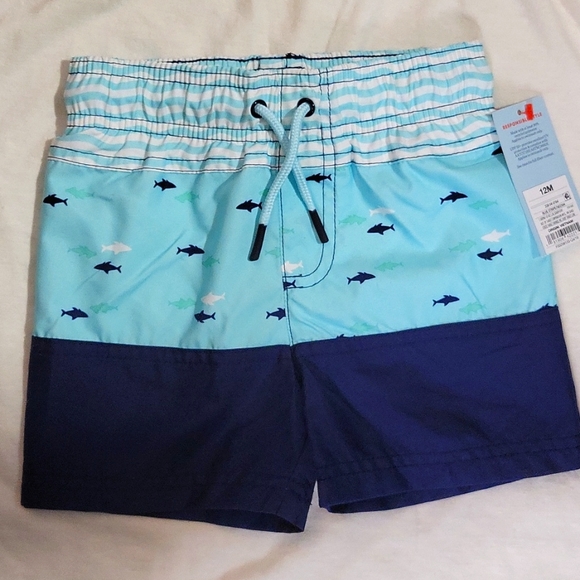 Brand New Cat & Jack Swim Trunks Bundle Size 12M - Picture 2 of 8